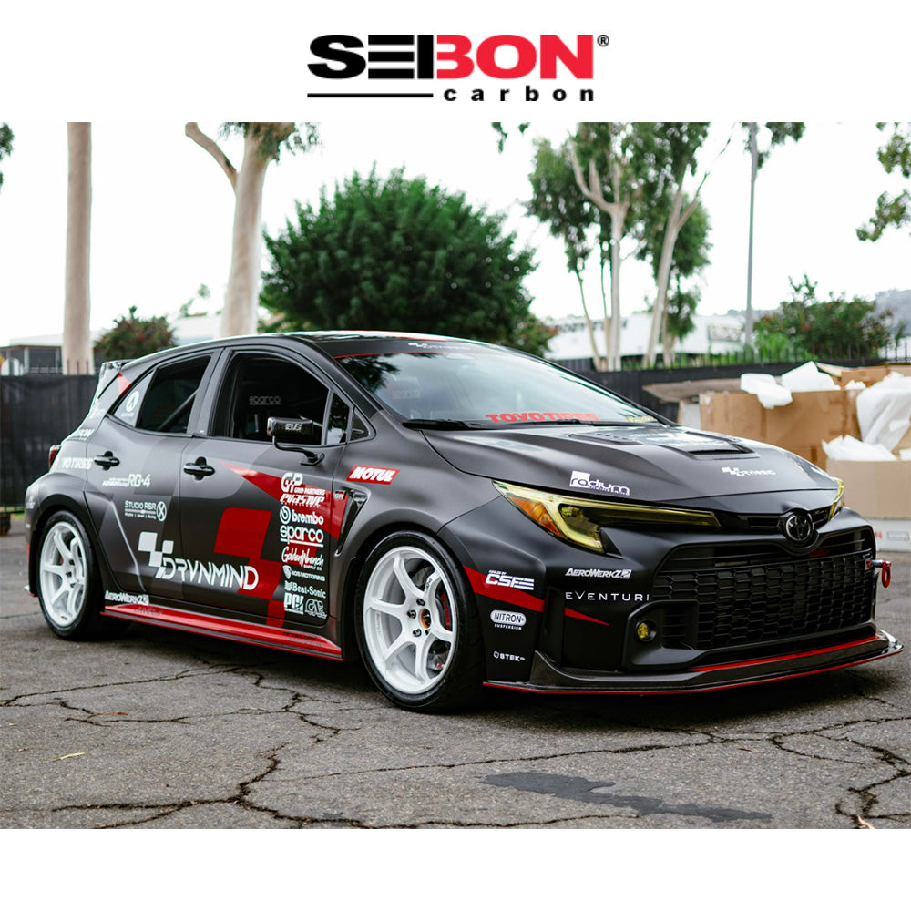2023-2024年式トヨタ ＧＲカローラ用 セイボンカーボン MBスタイル カーボンファイバー製フロントリップ　Seibon Carbon MB-Style Carbon Fiber Front Lip For 2023-2024 Toyota GR Corolla (消費税、送料込み)