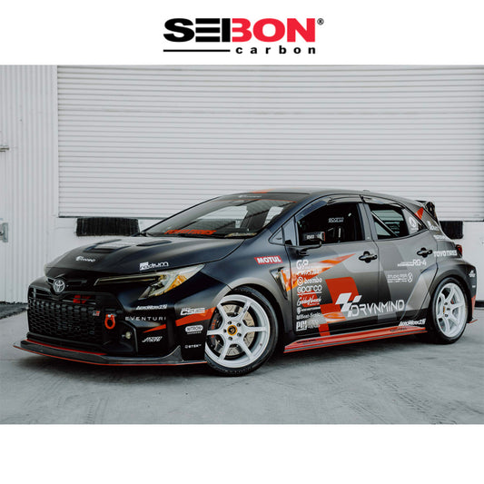 2023-2024年式トヨタ ＧＲカローラ用 セイボンカーボン MBスタイル カーボンファイバー製フロントリップ　Seibon Carbon MB-Style Carbon Fiber Front Lip For 2023-2024 Toyota GR Corolla (消費税、送料込み)