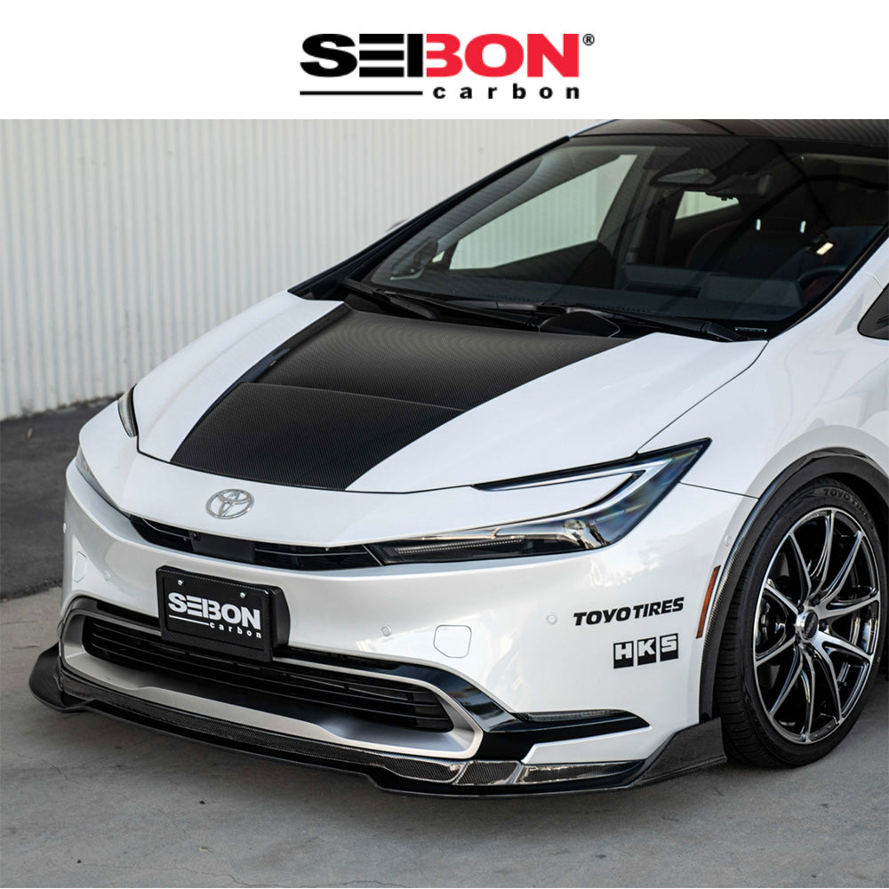 2023-2025年式トヨタ プリウス(Toyota Prius)用 セイボンカーボン MBスタイル カーボンファイバー製フロントリップ　Seibon Carbon MB-Style Carbon Fiber Front Lip For 2023-2025 Toyota Prius / Prius Prime (消費税、送料込み)