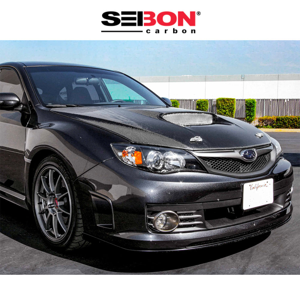 2008-2014年式 スバル WRX 用 セイボンカーボン カーボンファイバー OEMスタイル ボンネット Seibon Carbon Carbon OEM-Style Carbon Fiber Hood For 2008-2014 Subaru WRX/STi (送料無料)