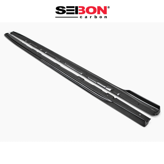 2015-2021年式 スバル WRX S4用 セイボンカーボン カーボンファイバー製サイドスカートセット Seibon Carbon MB-Style Carbon Fiber Side Skirts For 2015-2021 Subaru WRX/STi (消費税、送料込み)