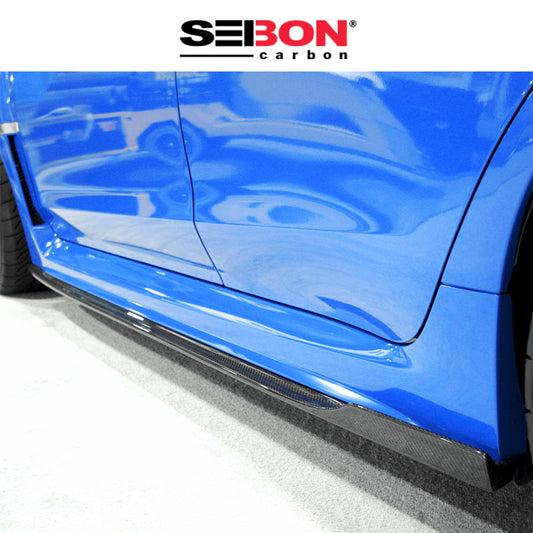 2015-2021年式 スバル WRX STI 用 セイボンカーボン カーボンファイバー サイドスカートセット Seibon Carbon MB-Style Carbon Fiber Side Skirts For 2015-2021 Subaru WRX/STi (送料無料)