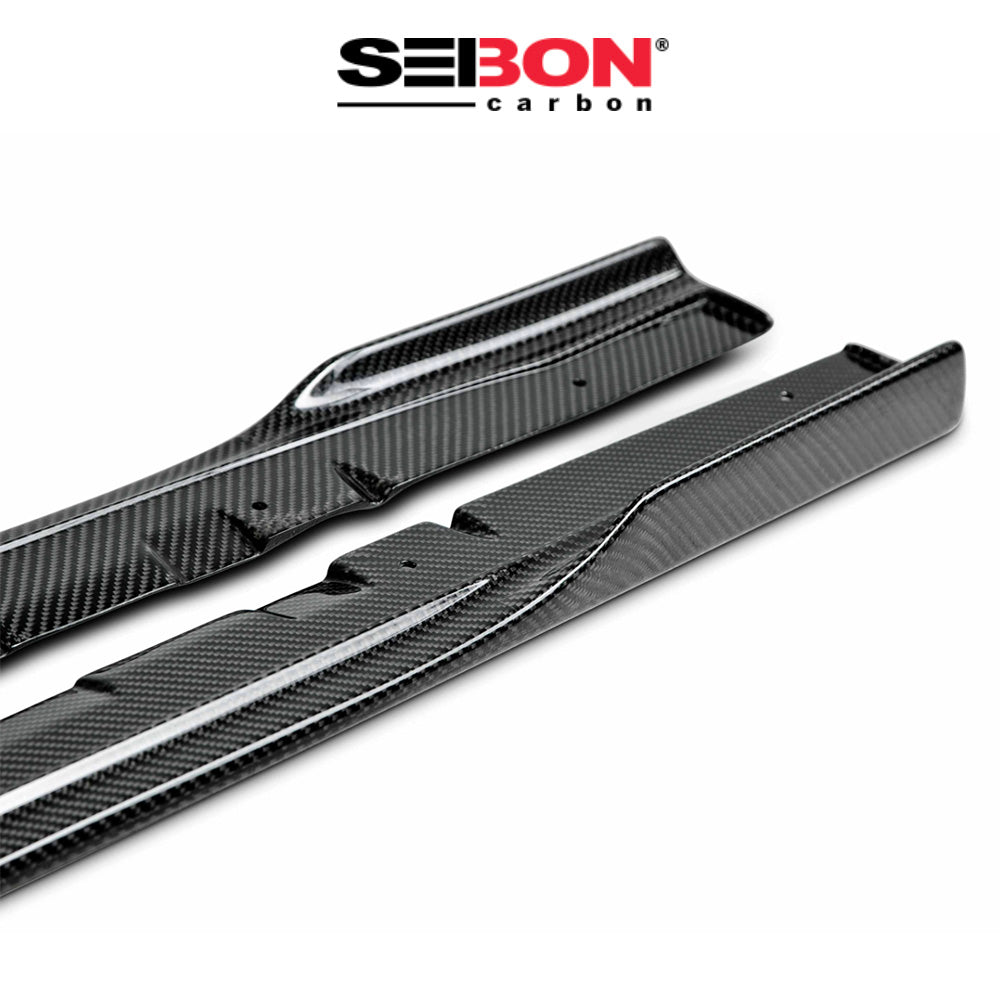 2015-2021年式 スバル WRX 用 セイボンカーボン カーボンファイバー サイドスカートセット Seibon Carbon MB-Style Carbon Fiber Side Skirts For 2015-2021 Subaru WRX/STi (送料無料)