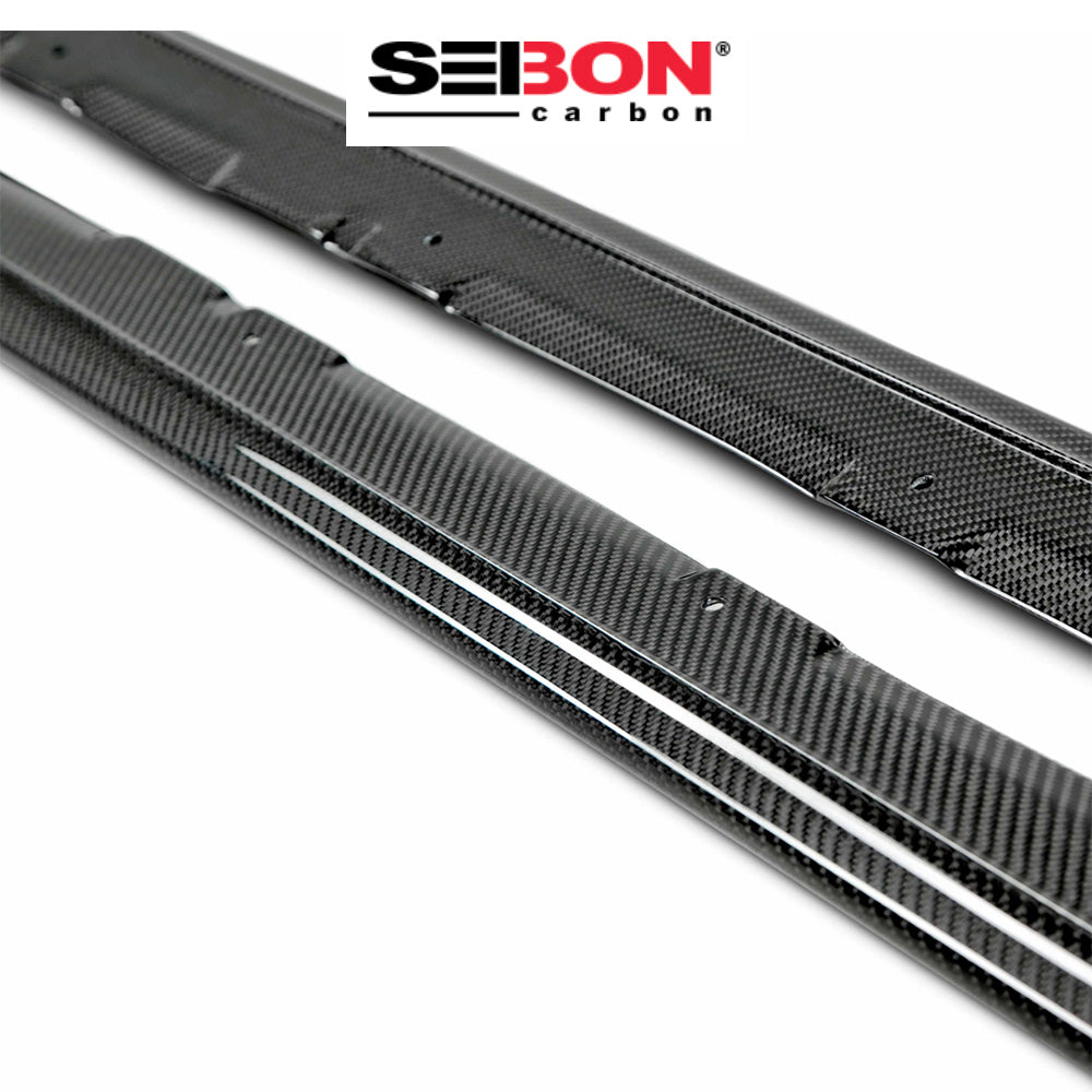 2015-2021年式 スバル WRX 用 セイボンカーボン カーボンファイバー サイドスカートセット Seibon Carbon MB-Style Carbon Fiber Side Skirts For 2015-2021 Subaru WRX/STi (送料無料)