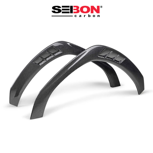 2022-2025年式 スバル WRX S4用 セイボンカーボン カーボンファイバー製フロントフェンダートリムセット Seibon Carbon Carbon Fiber Front Fender Trim For 2022-2025 Subaru WRX (消費税、送料込み)