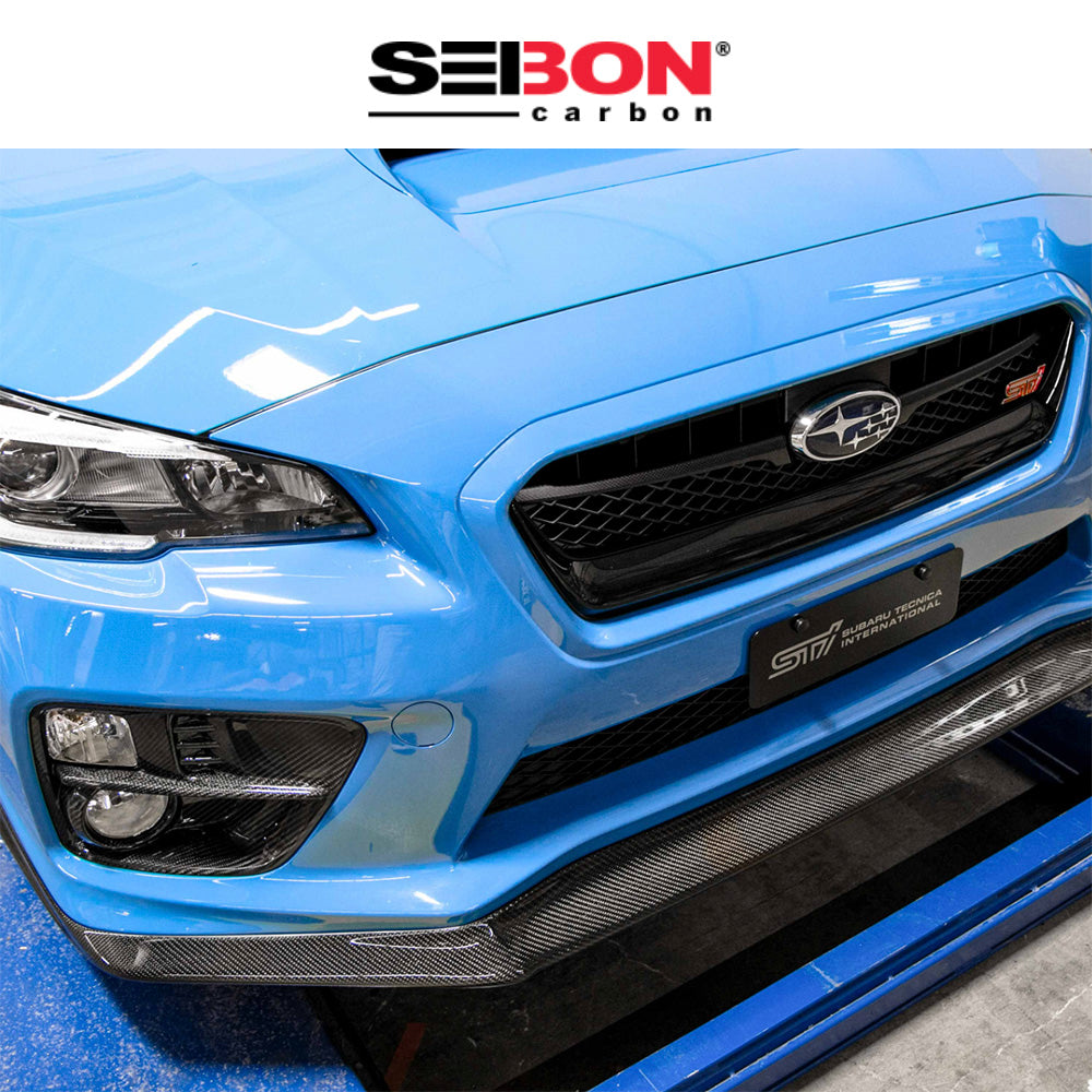 2015-2017年式 スバル WRX 用 セイボンカーボン カーボンファイバー MB1スタイル フロントリップ Seibon Carbon MB1-Style Carbon Fiber Front Lip For 2015-2017 Subaru WRX/STi (送料無料)