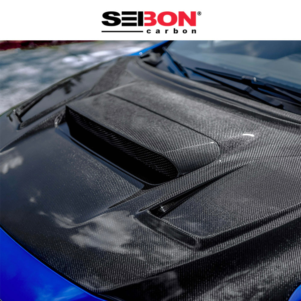 2022-2025年式 スバル WRX用 セイボンカーボン VSスタイル カーボンファイバー製ボンネット Seibon Carbon VS-Style Carbon Fiber Hood For 2022-2025 Subaru WRX (送料無料)
