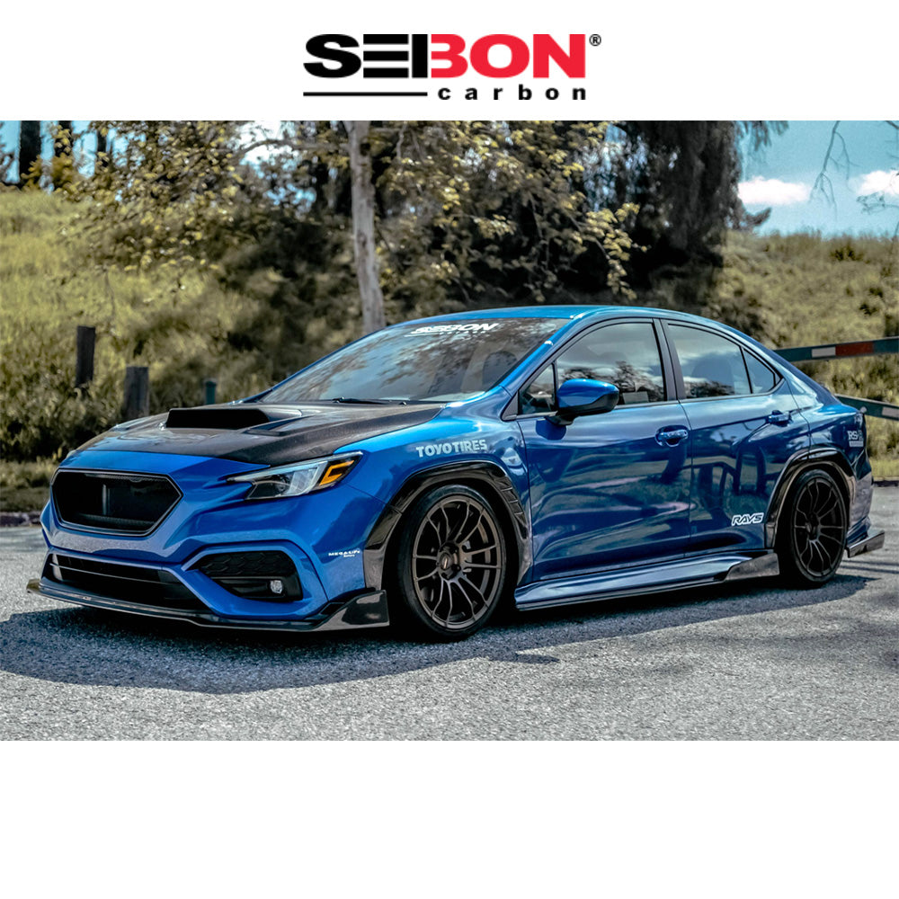 2022-2025年式 スバル WRX用 セイボンカーボン VSスタイル カーボンファイバー製ボンネット Seibon Carbon VS-Style Carbon Fiber Hood For 2022-2025 Subaru WRX (送料無料)