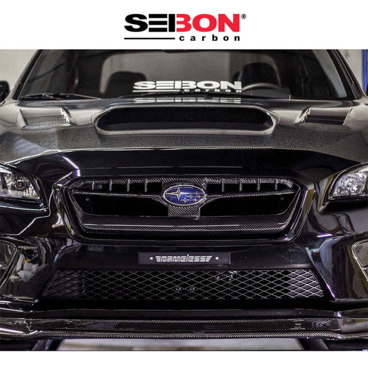 2015-2017年式 スバル WRX STI 用 セイボンカーボン カーボンファイバー OEMスタイル フロントグリル Seibon Carbon OEM-Style Carbon Fiber Front Grille For 2015-2017 Subaru WRX/STi (送料無料)