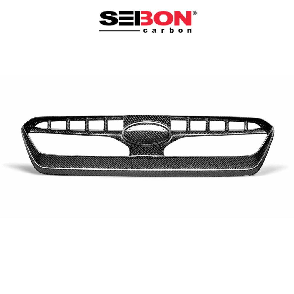 2015-2017年式 スバル WRX STI 用 セイボンカーボン カーボンファイバー OEMスタイル フロントグリル Seibon Carbon OEM-Style Carbon Fiber Front Grille For 2015-2017 Subaru WRX/STi (送料無料)