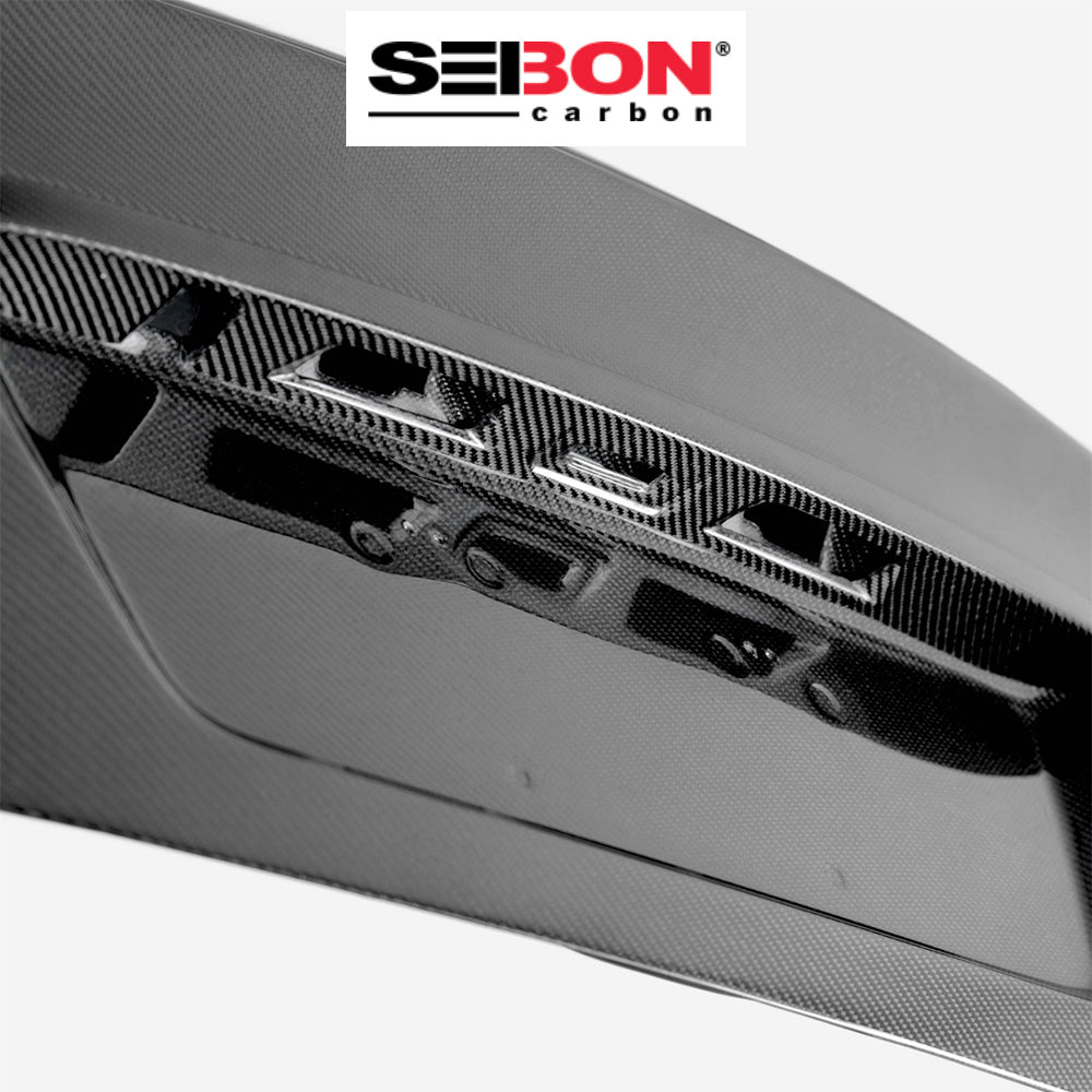 2015-2021年式 スバル WRX 用 セイボンカーボン カーボンファイバー OEMスタイル トランクカバー(エンブレム無し) Seibon Carbon OEM-Style Carbon Fiber Trunk Lid For 2015-2021 Subaru WRX/STi (No Emblem) (送料無料)