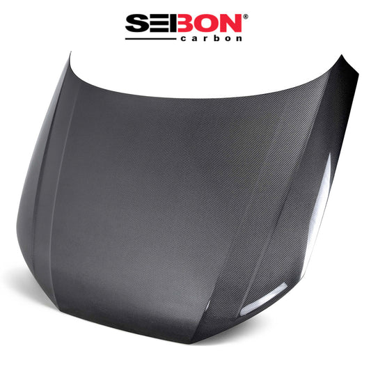2017-2024年式 アウディＡ４用 セイボンカーボン 純正スタイル カーボンファイバー製ボンネット　Seibon Carbon OEM-Style Carbon Fiber Hood For 2017-2024 Audi A4 / 2018-2024 Audi S4 (消費税、送料込み)