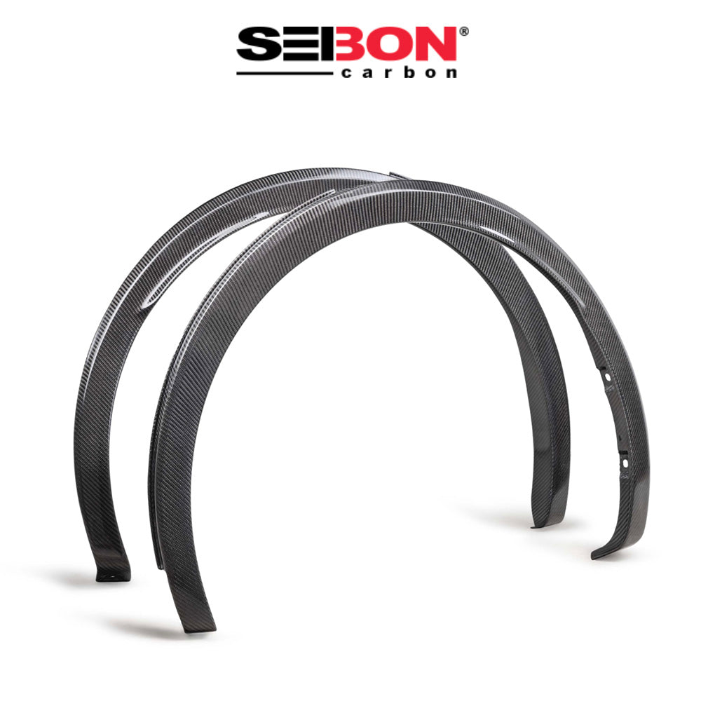 2023-2025年式トヨタ プリウス(Toyota Prius)用 セイボンカーボン カーボンファイバー製リアフェンダートリムセット　Seibon Carbon Carbon Fiber Rear Fender Trims For 2023-2025 Toyota Prius / Prius Prime (消費税、送料込み)