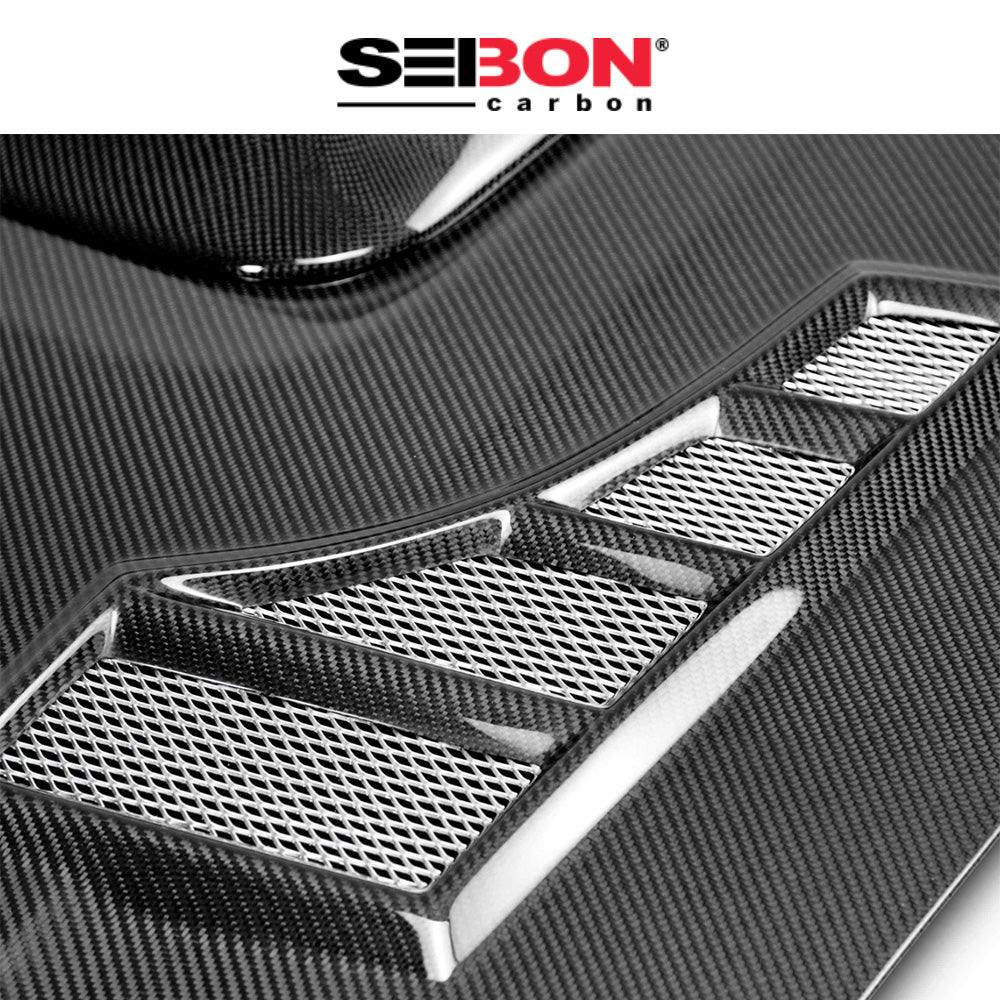 2004-2005年式 スバル WRX STI 用 セイボンカーボン CWスタイル カーボンファイバー製ボンネット　Seibon Carbon CW-Style Carbon Fiber Hood For 2004-2005 Subaru Impreza/WRX/STi (消費税、送料込み)