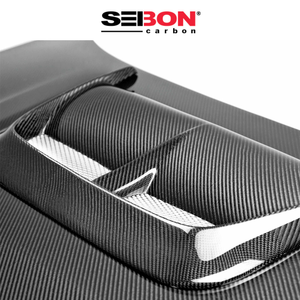 2004-2005年式 スバル WRX STI 用 セイボンカーボン CWスタイル カーボンファイバー製ボンネット　Seibon Carbon CW-Style Carbon Fiber Hood For 2004-2005 Subaru Impreza/WRX/STi (消費税、送料込み)