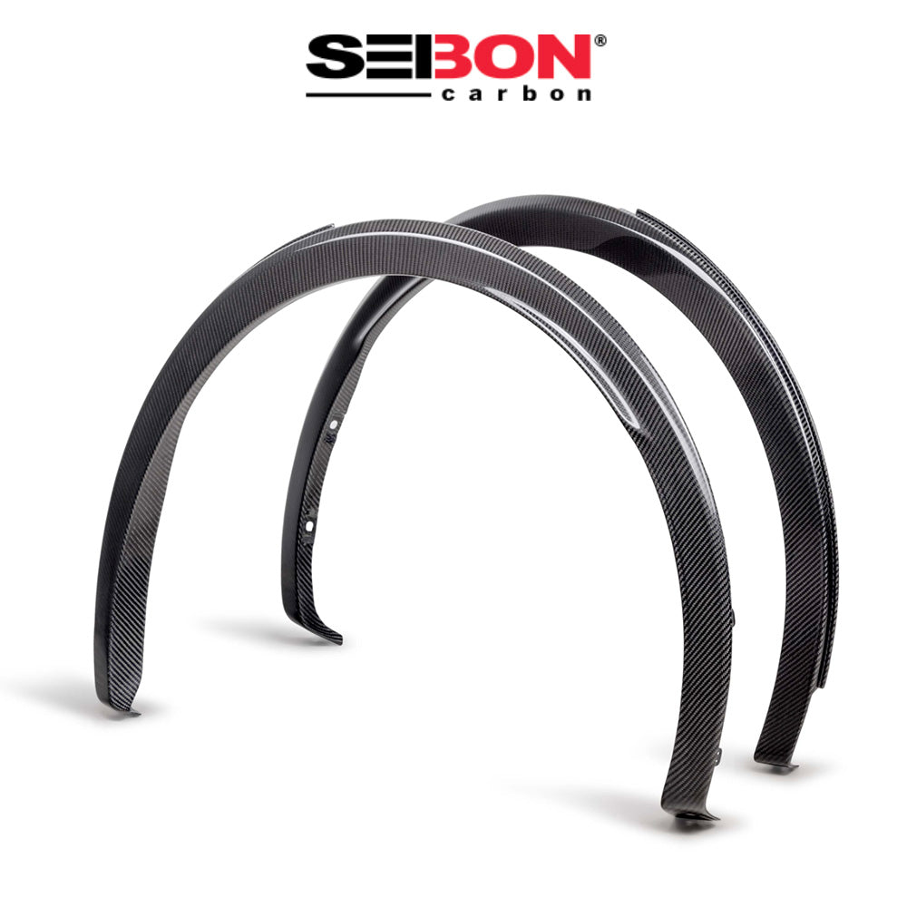 2023-2025年式トヨタ プリウス(Toyota Prius)用 セイボンカーボン カーボンファイバー製リアフェンダートリムセット　Seibon Carbon Carbon Fiber Rear Fender Trims For 2023-2025 Toyota Prius / Prius Prime (消費税、送料込み)