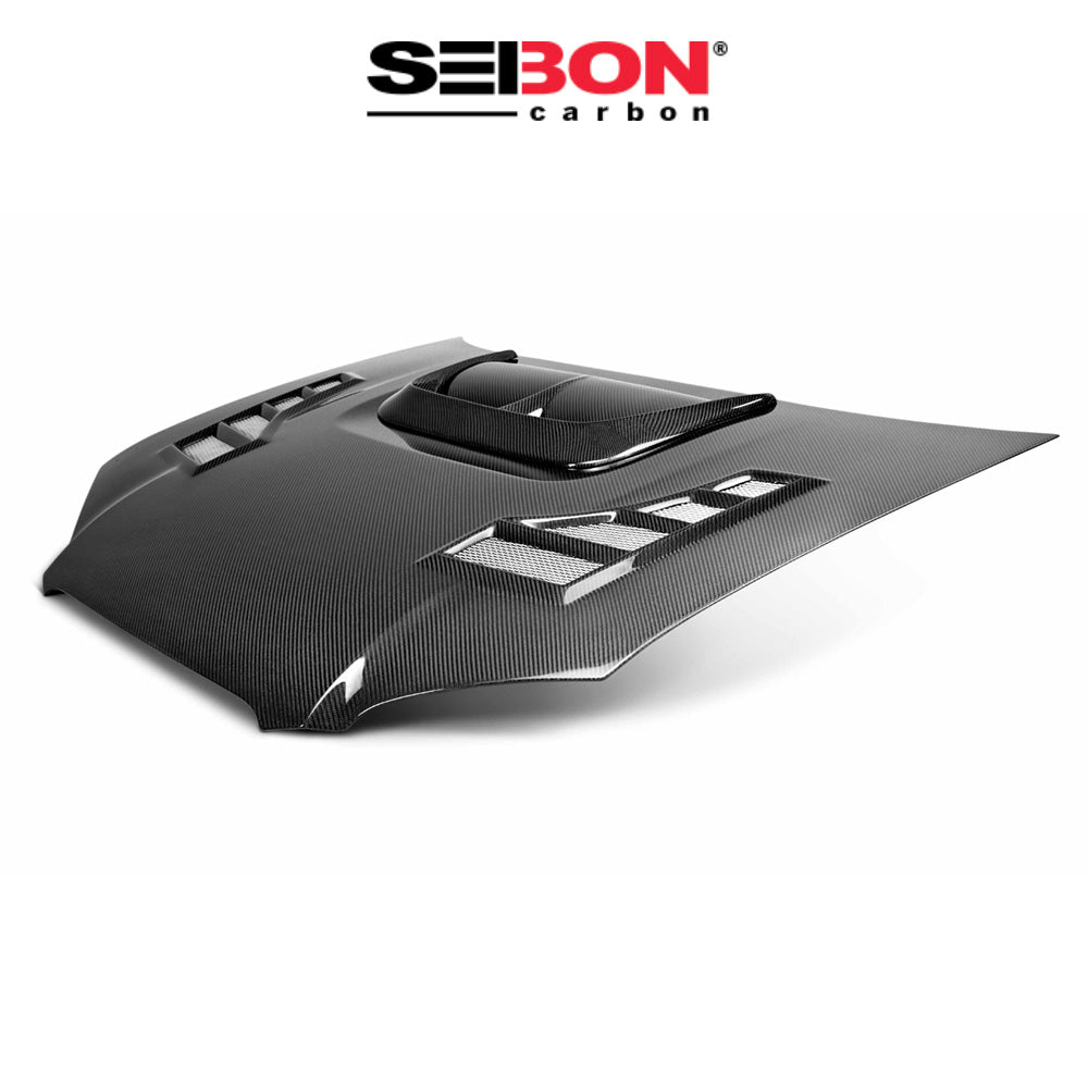2004-2005年式 スバル WRX STI 用 セイボンカーボン CWスタイル カーボンファイバー製ボンネット　Seibon Carbon CW-Style Carbon Fiber Hood For 2004-2005 Subaru Impreza/WRX/STi (消費税、送料込み)