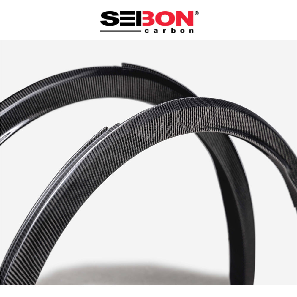 2023-2025年式トヨタ プリウス(Toyota Prius)用 セイボンカーボン カーボンファイバー製リアフェンダートリムセット　Seibon Carbon Carbon Fiber Rear Fender Trims For 2023-2025 Toyota Prius / Prius Prime (消費税、送料込み)