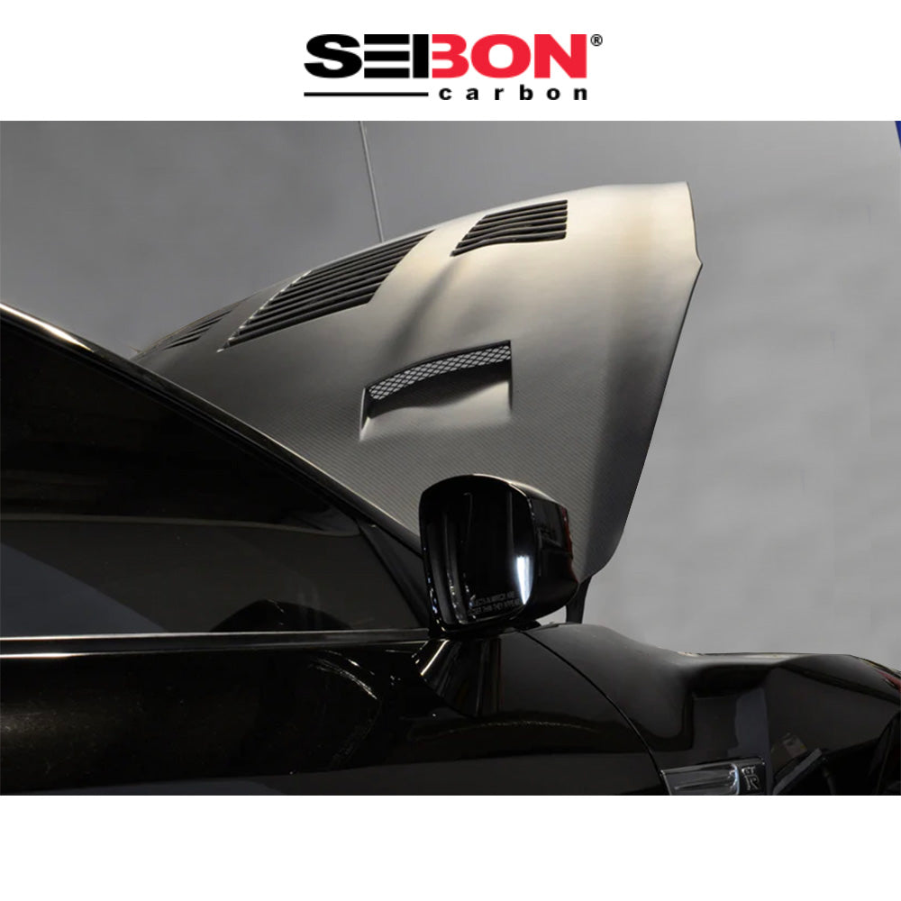 2009-2016年式日産 ＧＴ－Ｒ用 セイボンカーボン GTスタイル ドライカーボンファイバー製ボンネット(マット仕上げ)　Seibon Carbon GT-Style Dry Carbon Fiber Hood For 2009-2016 Nissan GT-R - Matte (消費税、送料込み)