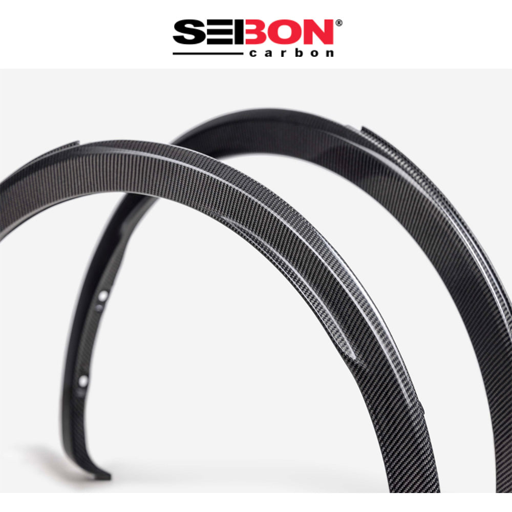 2023-2025年式トヨタ プリウス(Toyota Prius)用 セイボンカーボン カーボンファイバー製リアフェンダートリムセット　Seibon Carbon Carbon Fiber Rear Fender Trims For 2023-2025 Toyota Prius / Prius Prime (消費税、送料込み)