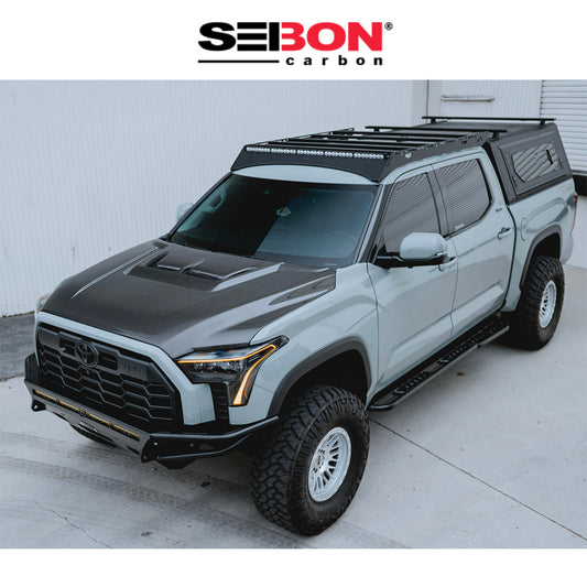 2022-2024年式 トヨタ タンドラ用 セイボンカーボン カーボンファイバー RRスタイル ボンネット Seibon Carbon RR-Style Carbon Fiber Hood For 2022-2024 Toyota Tundra / 2023-2024 Toyota Sequoia (送料無料)