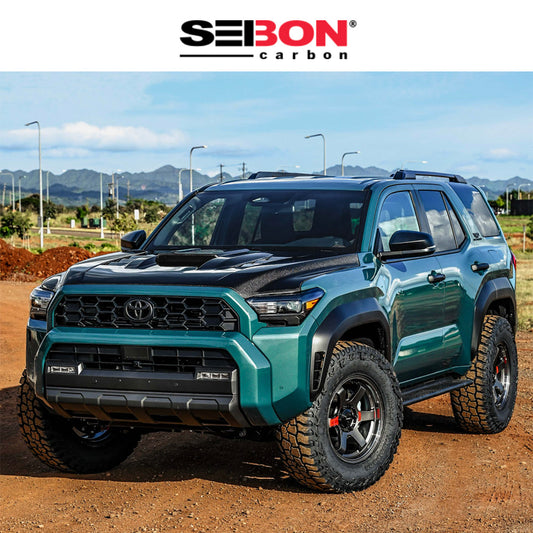 2024-2025年式 トヨタ タコマ用 セイボンカーボン カーボンファイバー TSスタイル ボンネット Seibon Carbon TS-Style Carbon Fiber Hood For 2024-2025 Toyota Tacoma / 2025 Toyota 4Runner (送料無料)