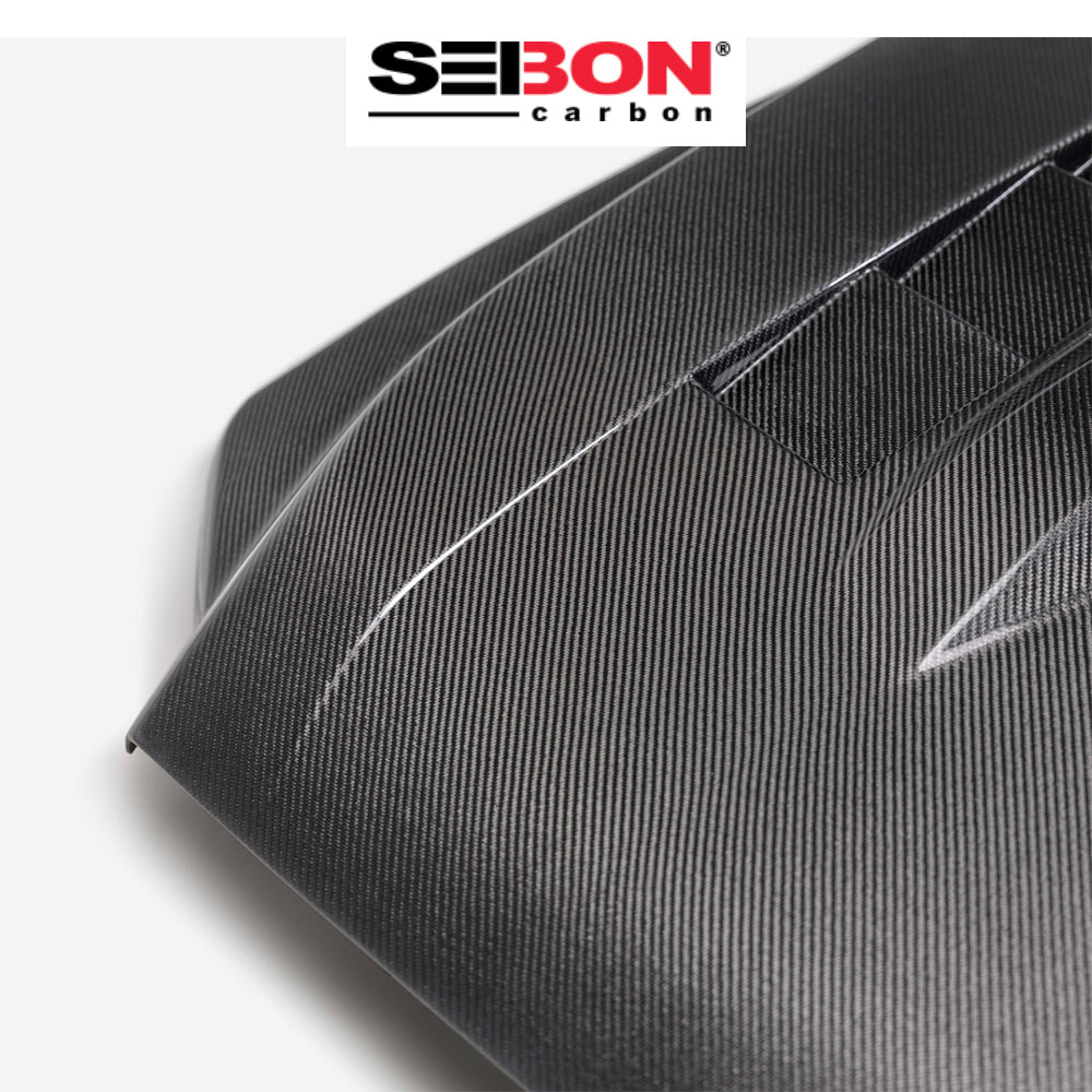 2024-2025年式 トヨタ タコマ用 セイボンカーボン カーボンファイバー TSスタイル ボンネット Seibon Carbon TS-Style Carbon Fiber Hood For 2024-2025 Toyota Tacoma / 2025 Toyota 4Runner (送料無料)