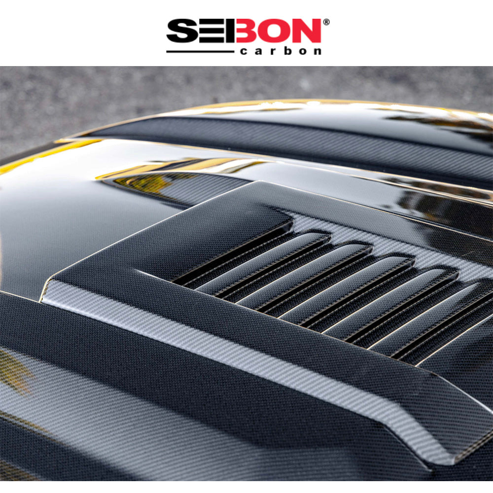 2024-2025年式 トヨタ タコマ用 セイボンカーボン カーボンファイバー TRスタイル ボンネット Seibon Carbon TR-Style Carbon Fiber Hood For 2024-2025 Toyota Tacoma / 2025 Toyota 4Runner (送料無料)