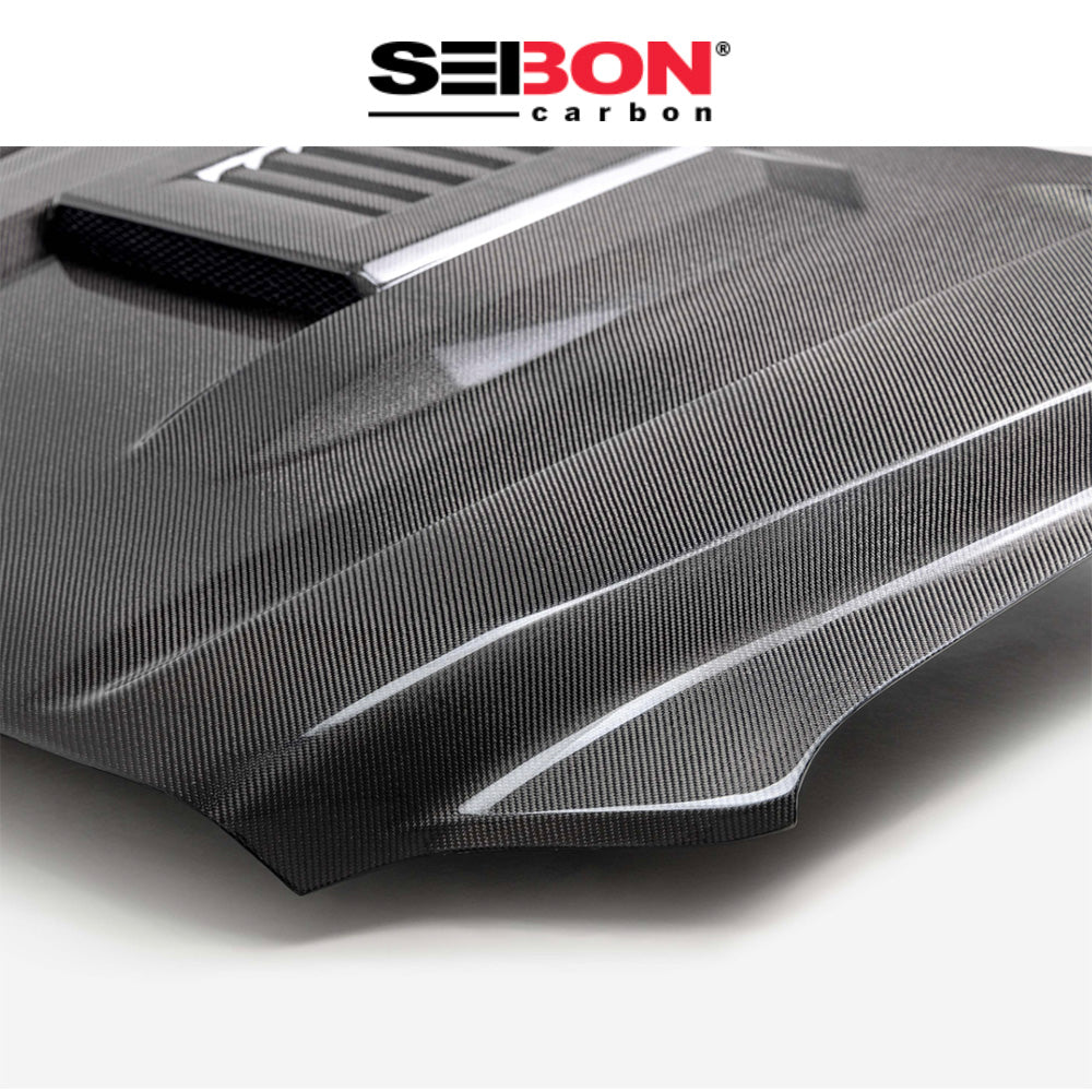 2024-2025年式 トヨタ タコマ用 セイボンカーボン カーボンファイバー TRスタイル ボンネット Seibon Carbon TR-Style Carbon Fiber Hood For 2024-2025 Toyota Tacoma / 2025 Toyota 4Runner (送料無料)