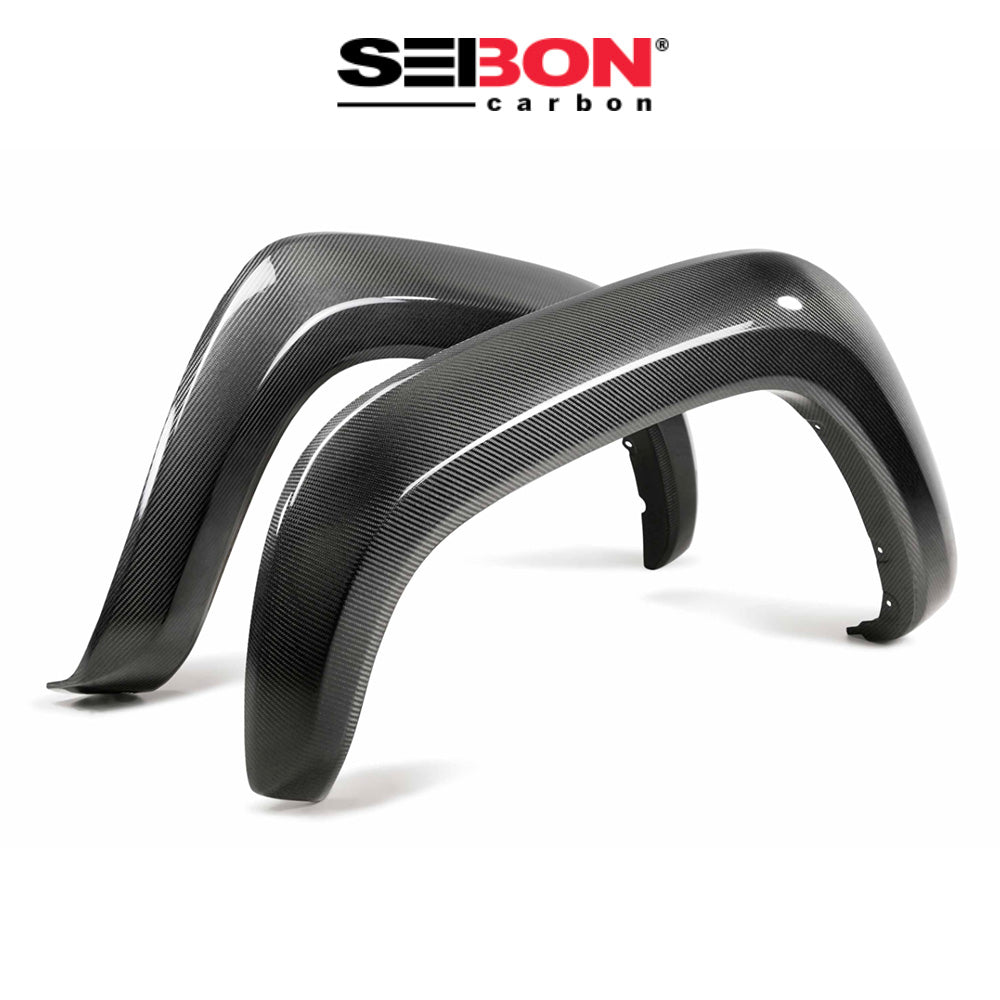 2016-2023年式 トヨタ タコマ用 セイボンカーボン カーボンファイバー フロントフェンダーフレアセット Seibon Carbon Carbon Fiber Front Fender Flares For 2016-2023 Toyota Tacoma (送料無料)