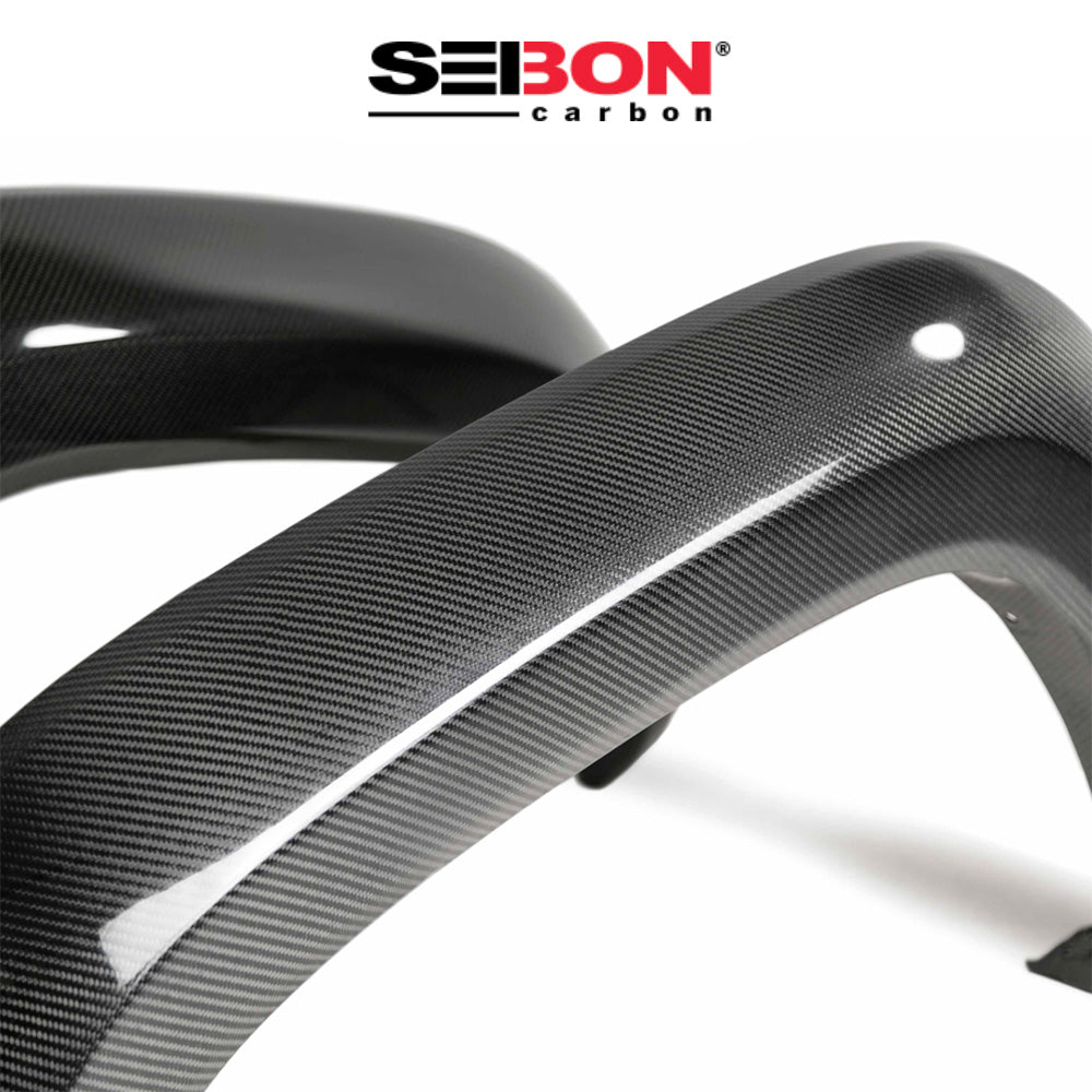 2016-2023年式 トヨタ タコマ用 セイボンカーボン カーボンファイバー フロントフェンダーフレアセット Seibon Carbon Carbon Fiber Front Fender Flares For 2016-2023 Toyota Tacoma (送料無料)
