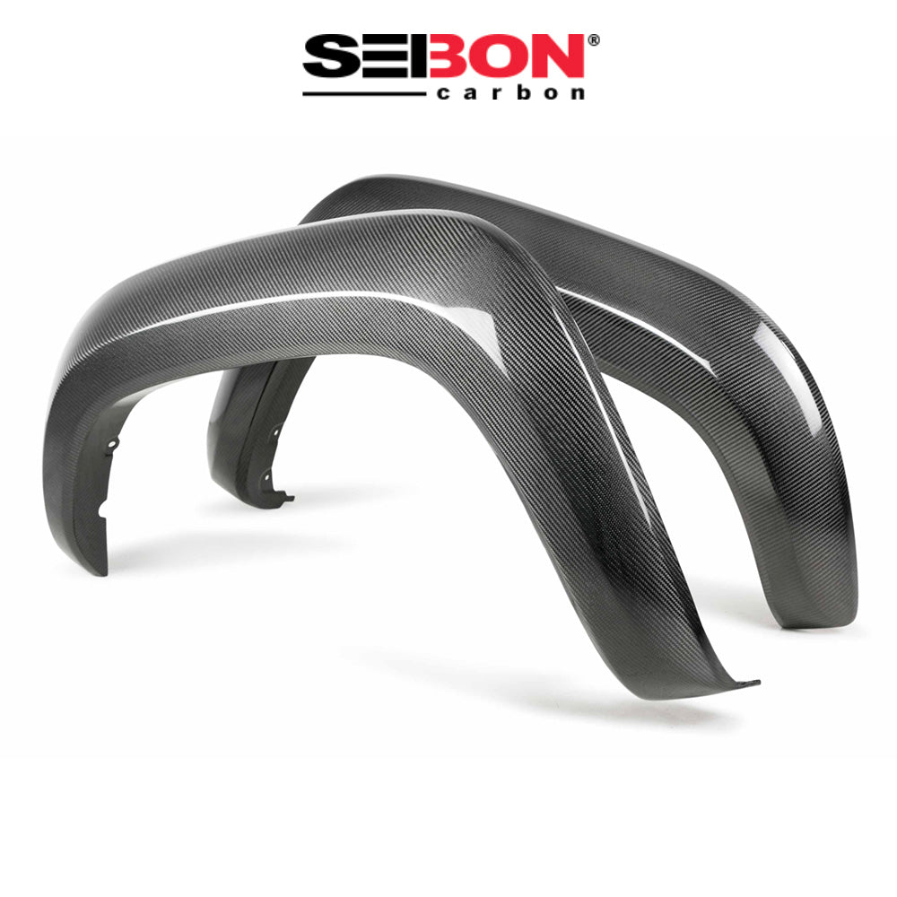 2016-2023年式 トヨタ タコマ用 セイボンカーボン カーボンファイバー フロントフェンダーフレアセット Seibon Carbon Carbon Fiber Front Fender Flares For 2016-2023 Toyota Tacoma (送料無料)