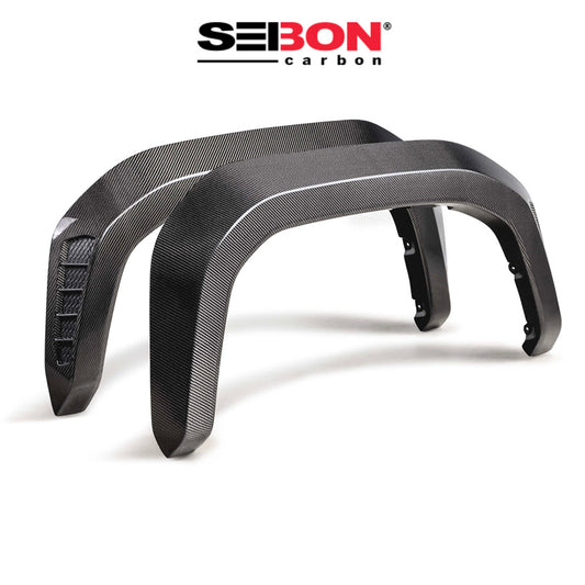 2024-2025年式 トヨタ タコマ用 セイボンカーボン カーボンファイバー リアフェンダーフレアセット Seibon Carbon Carbon Fiber Rear Fender Flares For 2024-2025 Toyota Tacoma (送料無料)