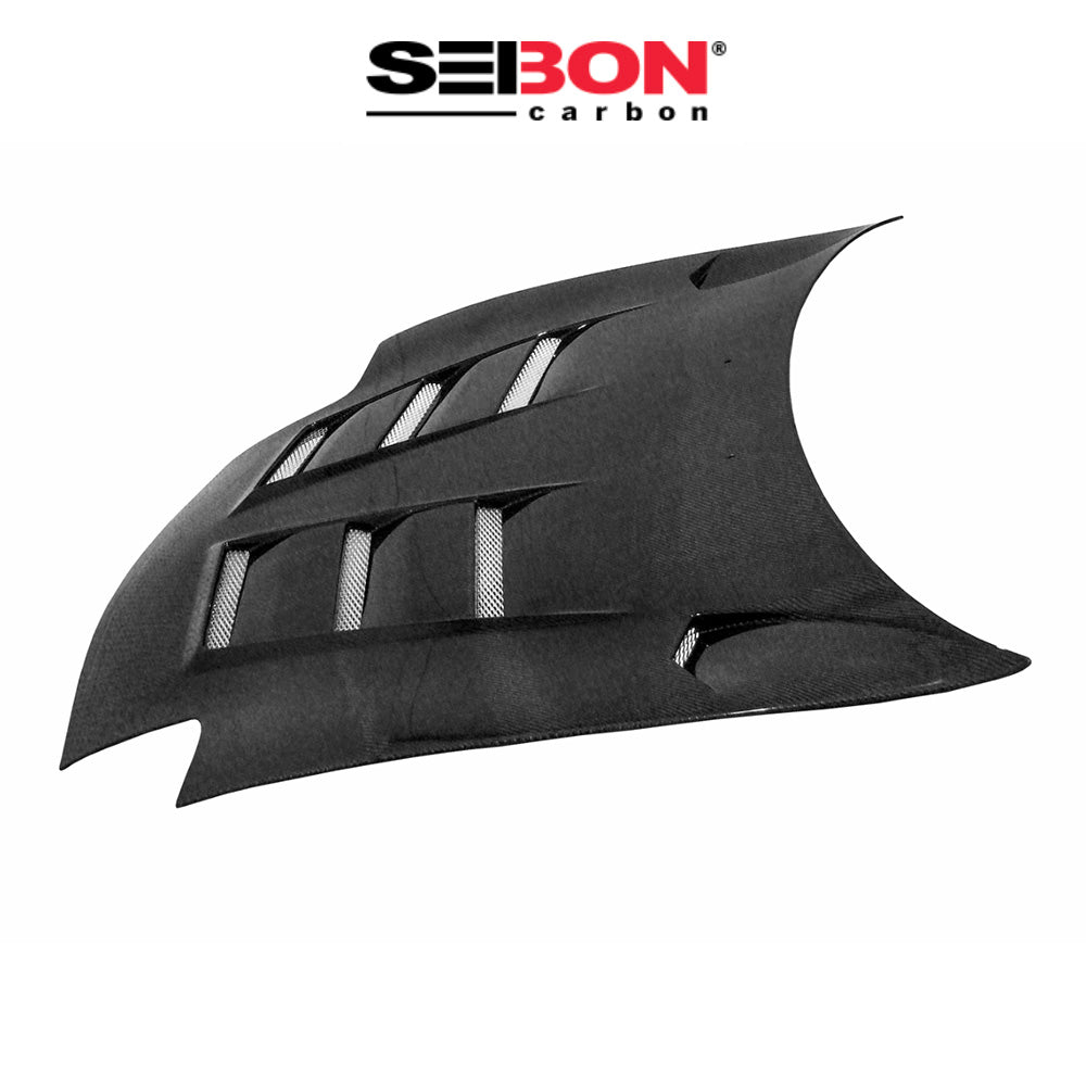 1993-2002年式 マツダ ＲＸ－７用 セイボンカーボン TSスタイル カーボンファイバー製ボンネット　Seibon Carbon TS-Style Carbon Fiber Hood For 1993-2002 Mazda RX-7 (消費税、送料込み)