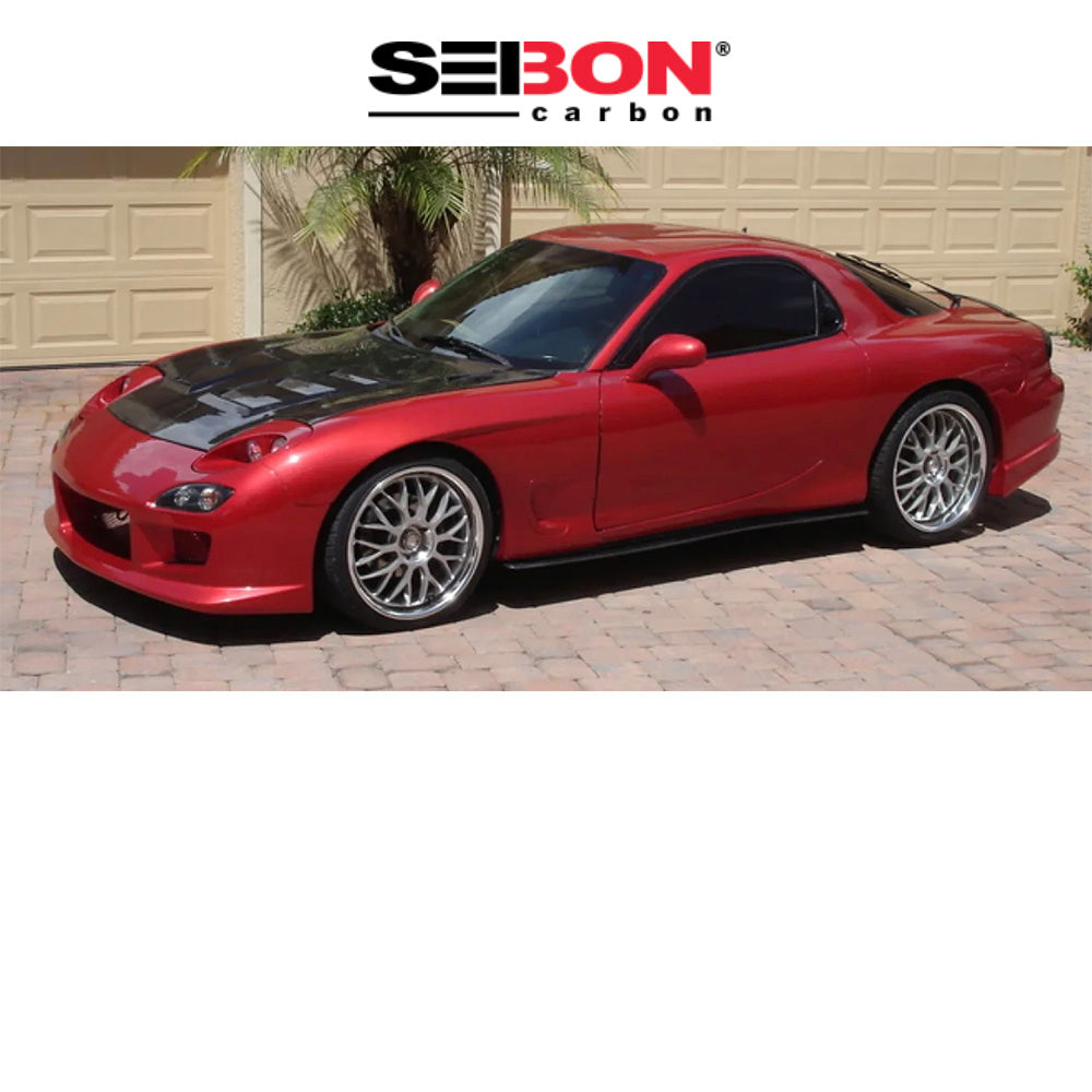 1993-2002年式 マツダ ＲＸ－７用 セイボンカーボン TSスタイル カーボンファイバー製ボンネット　Seibon Carbon TS-Style Carbon Fiber Hood For 1993-2002 Mazda RX-7 (消費税、送料込み)