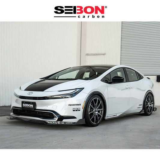 2023-2025年式トヨタ プリウス(Toyota Prius)用 セイボンカーボン カーボンファイバー製フロントフェンダートリムセット　Seibon Carbon Carbon Fiber Front Fender Trims For 2023-2025 Toyota Prius / Prius Prime (消費税、送料込み)