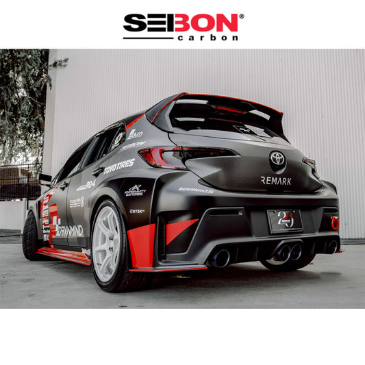 2023-2025年式トヨタ ＧＲカローラ用 セイボンカーボン カーボンファイバー製リアリップ　Seibon Carbon MB-Style Carbon Fiber Rear Lip For 2023-2025 Toyota GR Corolla (消費税、送料込み)