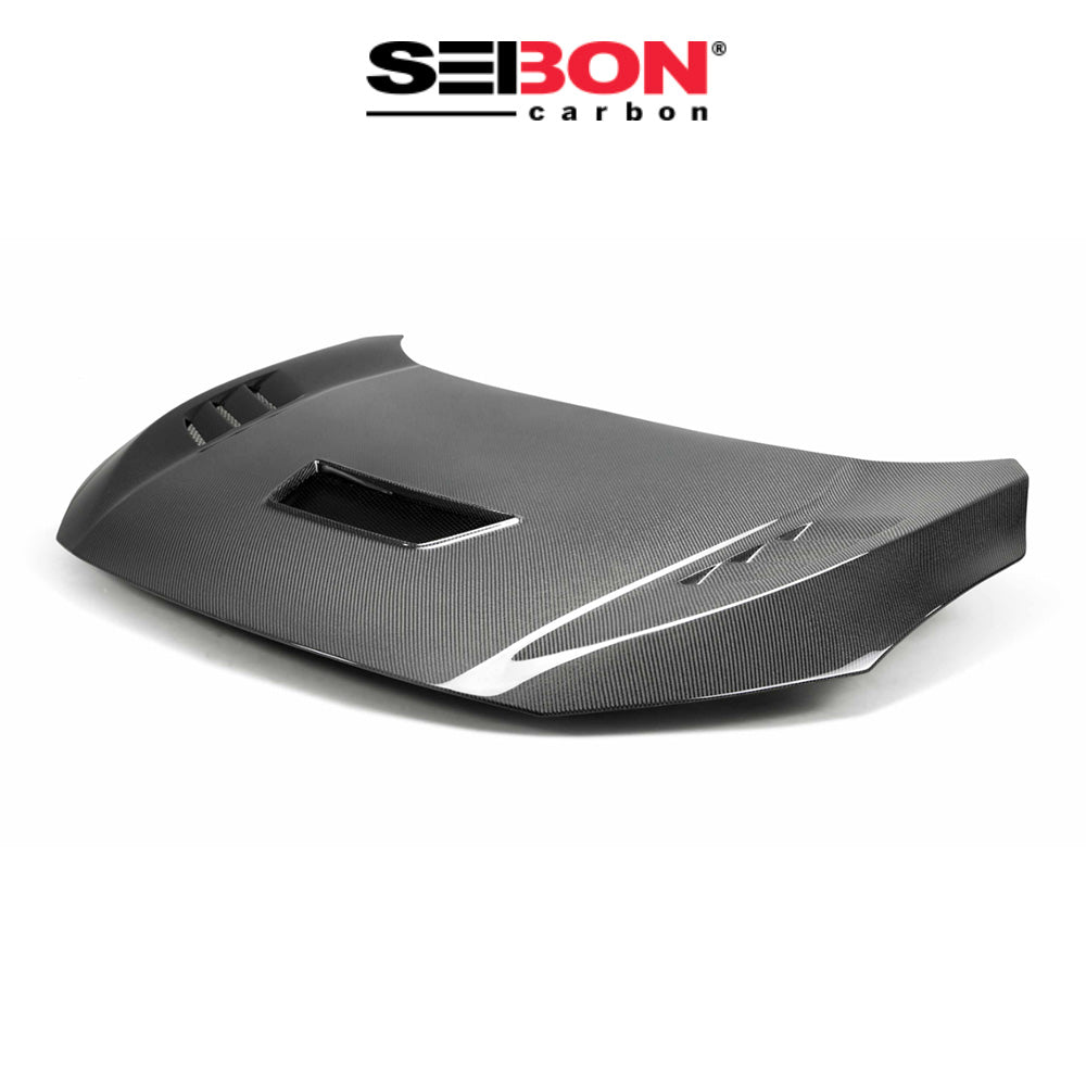 2017-2021年式 ホンダ シビック タイプＲ用 セイボンカーボン CVスタイル カーボンファイバー製ボンネット　Seibon Carbon CV-Style Carbon Fiber Hood For 2017-2021 Honda Civic Type R (消費税、送料込み)