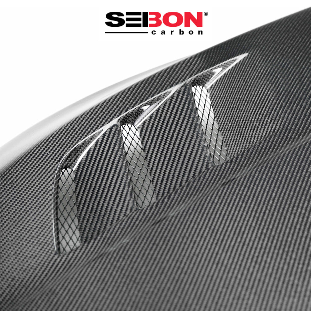 2017-2021年式 ホンダ シビック タイプＲ用 セイボンカーボン CVスタイル カーボンファイバー製ボンネット　Seibon Carbon CV-Style Carbon Fiber Hood For 2017-2021 Honda Civic Type R (消費税、送料込み)