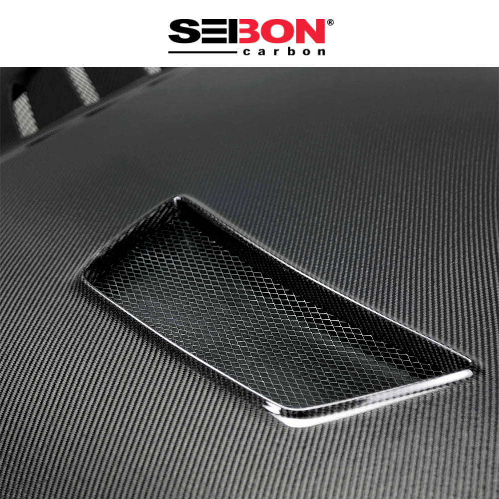 2017-2021年式 ホンダ シビック タイプＲ用 セイボンカーボン CVスタイル カーボンファイバー製ボンネット　Seibon Carbon CV-Style Carbon Fiber Hood For 2017-2021 Honda Civic Type R (消費税、送料込み)