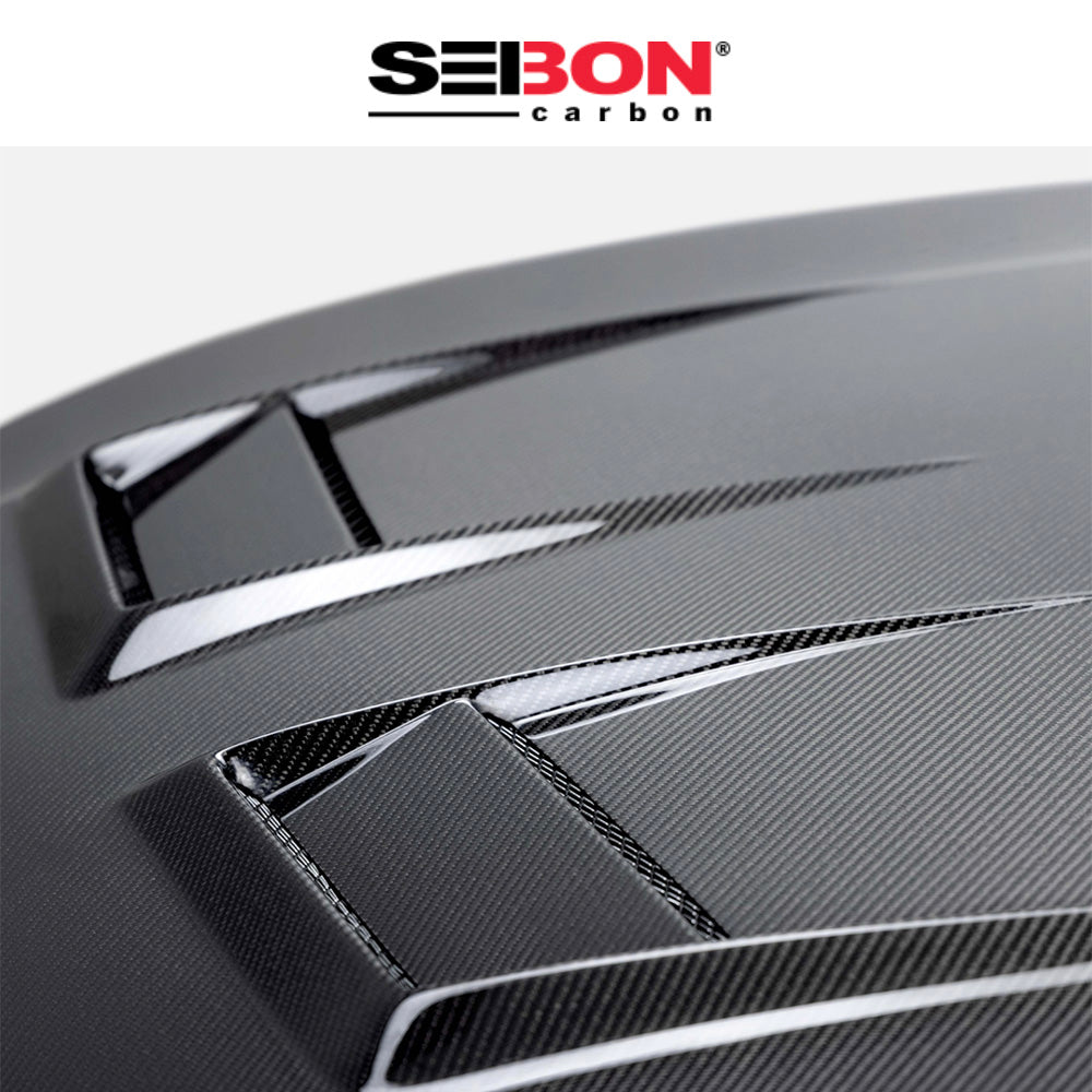 2022-2024年式 フォルクスワーゲン ゴルフR用 セイボンカーボン DVスタイル カーボンファイバー製ボンネット Seibon Carbon DV-Style Carbon Fiber Hood For 2022 VW Golf MK8 (消費税、送料込み)
