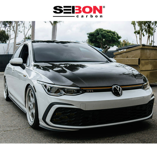 2022-2024年式 フォルクスワーゲン ゴルフR用 セイボンカーボン 純正スタイル カーボンファイバー製ボンネット Seibon Carbon OEM-Style Carbon Fiber Hood For 2022 VW Golf MK8 (消費税、送料込み)