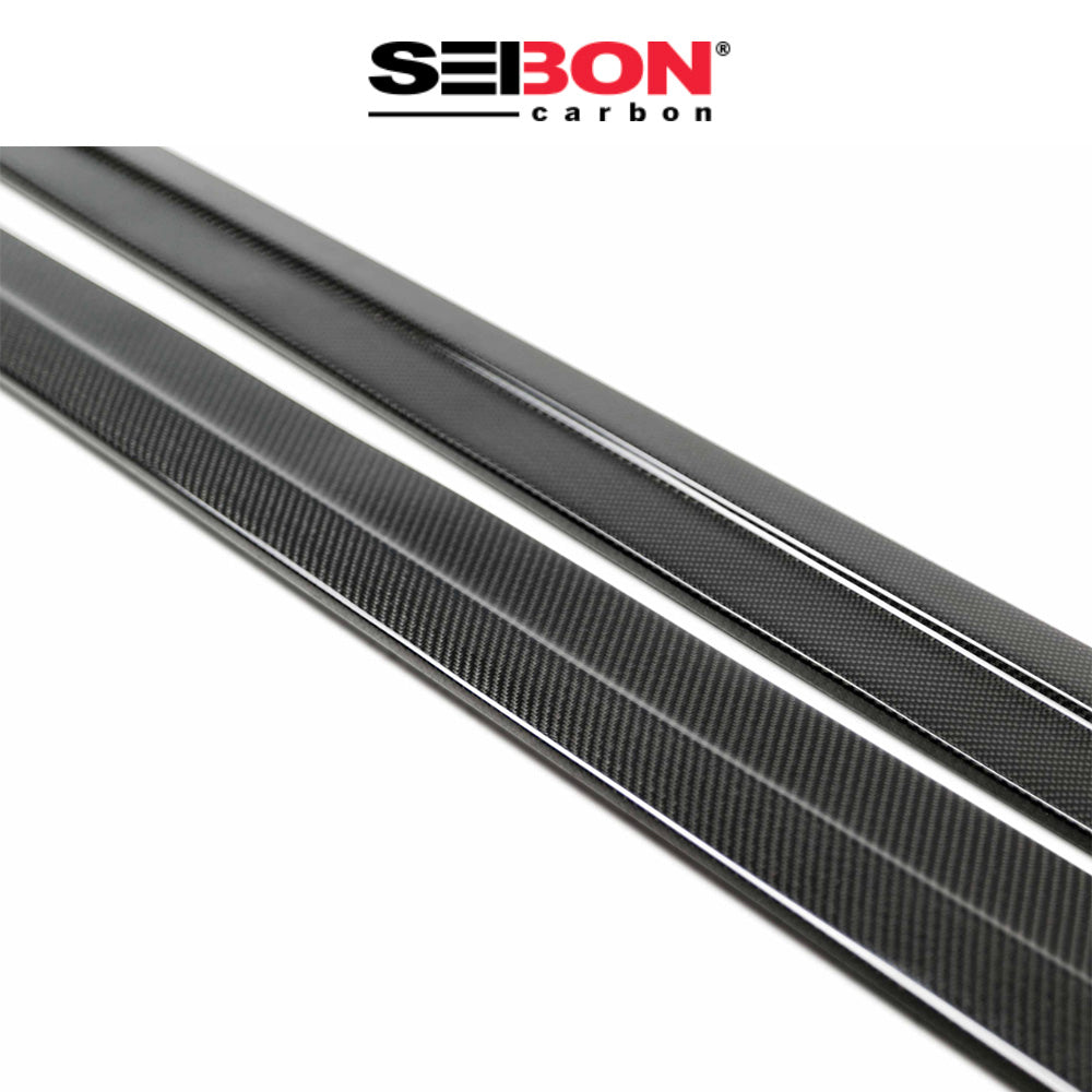 2016-2021年式 ホンダ シビック用 セイボンカーボン TRスタイル カーボンファイバー製サイドスカートセット　Seibon Carbon TR-Style Carbon Fiber Side Skirts For 2016-2021 Honda Civic 4 Dr (消費税、送料込み)