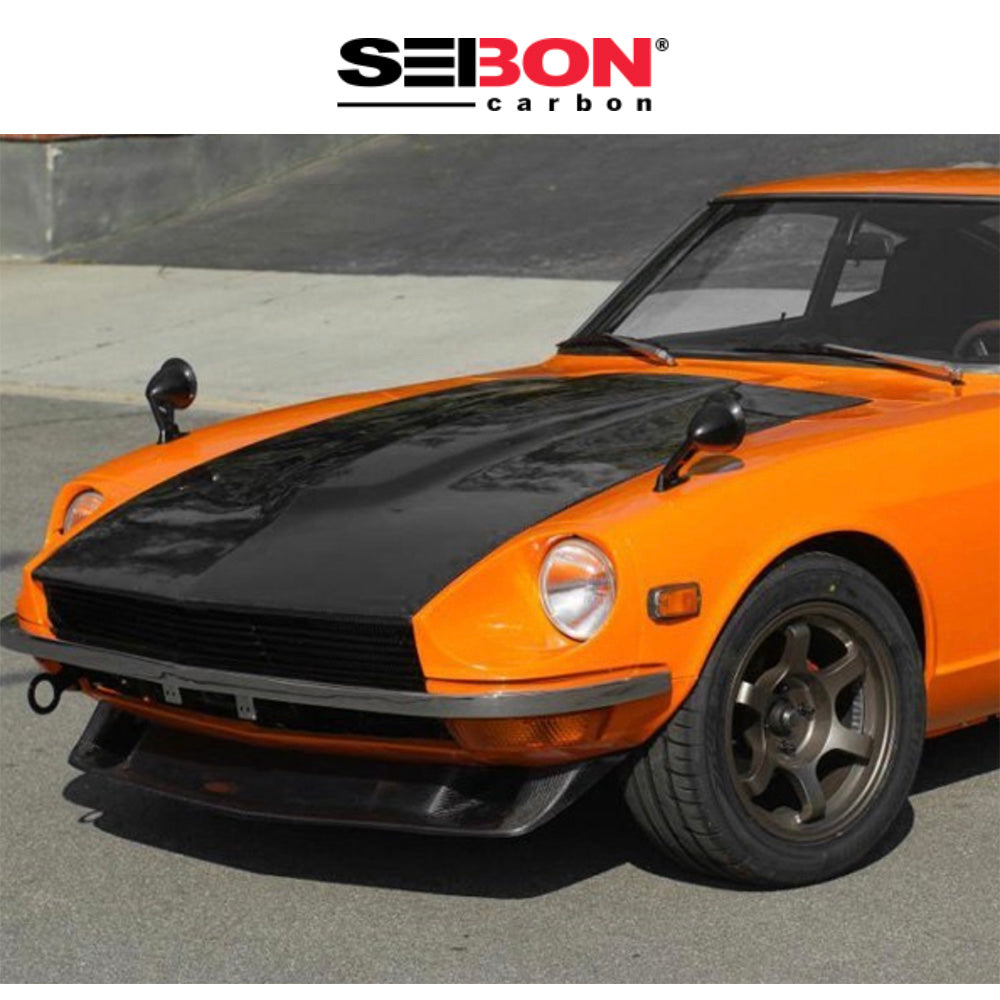 1970-1073年式米国日産 フェアレディ ２４０Ｚ用 セイボンカーボン 純正スタイル カーボンファイバー製ボンネット　Seibon Carbon OEM-Style Carbon Fiber Hood For 1970-1973 Datsun 240Z (消費税、送料込み)