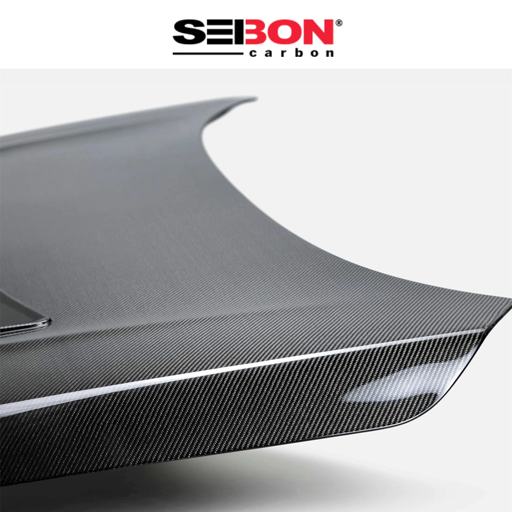 2022-2025年式 ホンダシビック用 セイボンカーボン THRWスタイル カーボンファイバー製ボンネット　Seibon Carbon THRW-Style Carbon Fiber Hood For 2022-2023 Honda Civic 4 DR (消費税、送料込み)