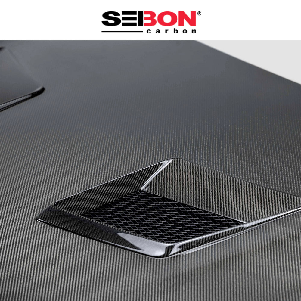 2022-2025年式 ホンダシビック用 セイボンカーボン THRWスタイル カーボンファイバー製ボンネット　Seibon Carbon THRW-Style Carbon Fiber Hood For 2022-2023 Honda Civic 4 DR (消費税、送料込み)