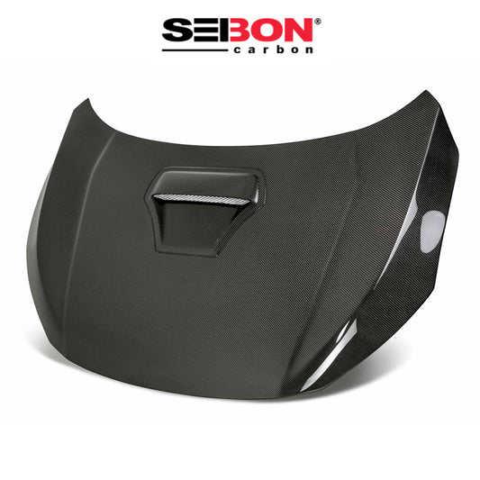 2016-2021年式 ホンダ シビック用 セイボンカーボン TRスタイル カーボンファイバー製ボンネット　Seibon Carbon TR-Style Carbon Fiber Hood For 2016-2021 Honda Civic 2DR/4DR (消費税、送料込み)
