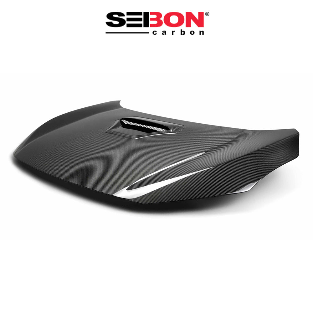 2016-2021年式 ホンダ シビック用 セイボンカーボン TRスタイル カーボンファイバー製ボンネット　Seibon Carbon TR-Style Carbon Fiber Hood For 2016-2021 Honda Civic 2DR/4DR (消費税、送料込み)