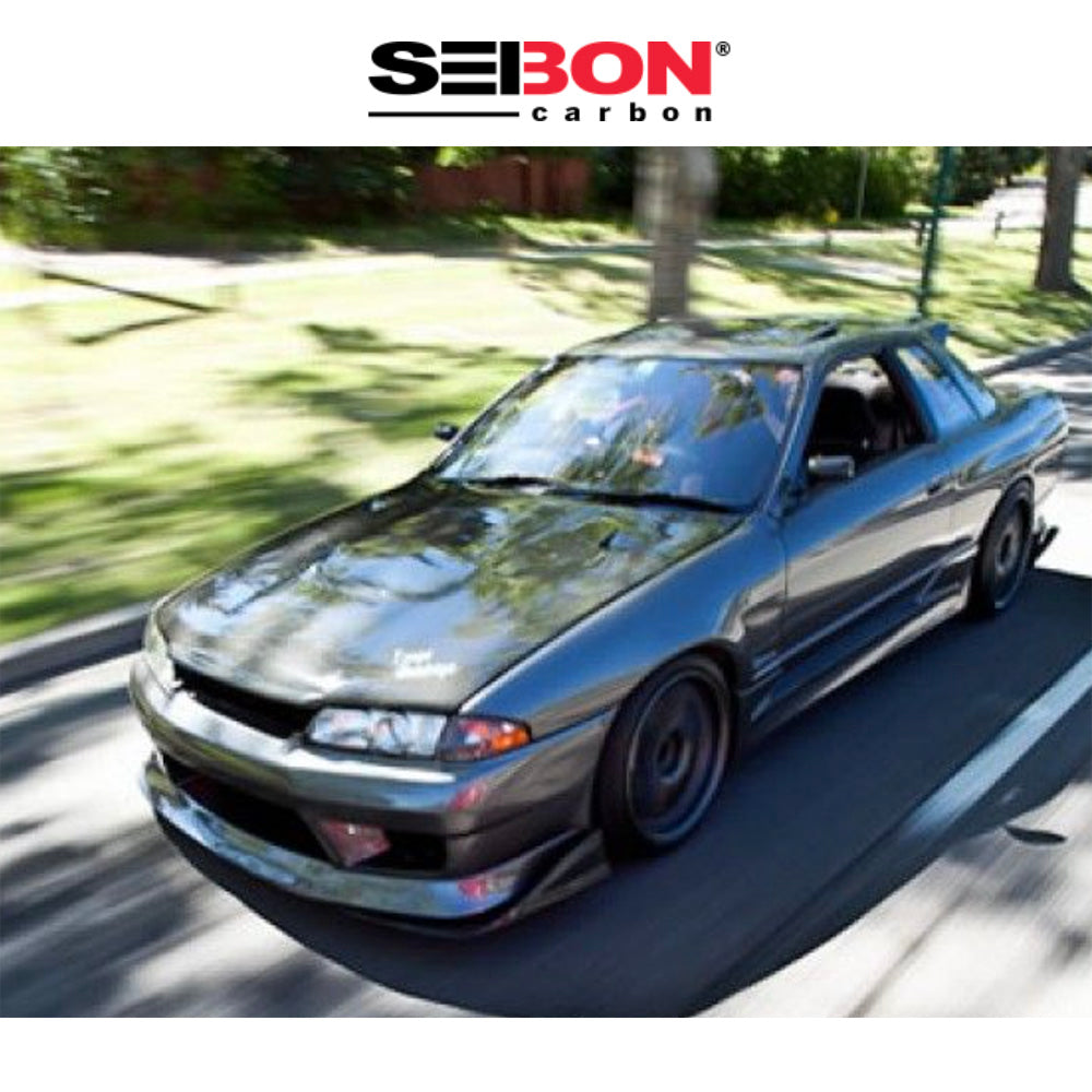 1989-1994年式日産スカイライン BNR32用 セイボンカーボン JUスタイル カーボンファイバー製ボンネット　Seibon Carbon JU-Style Carbon Fiber Hood For 1990-1994 Nissan Skyline R32 (消費税、送料込み)