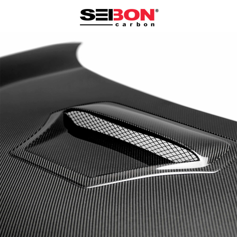 2016-2021年式 ホンダ シビック用 セイボンカーボン TRスタイル カーボンファイバー製ボンネット　Seibon Carbon TR-Style Carbon Fiber Hood For 2016-2021 Honda Civic 2DR/4DR (消費税、送料込み)